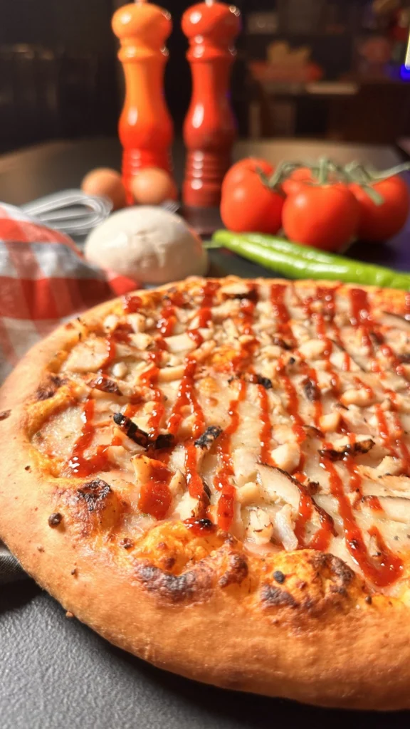 Chicken BBQ pizza